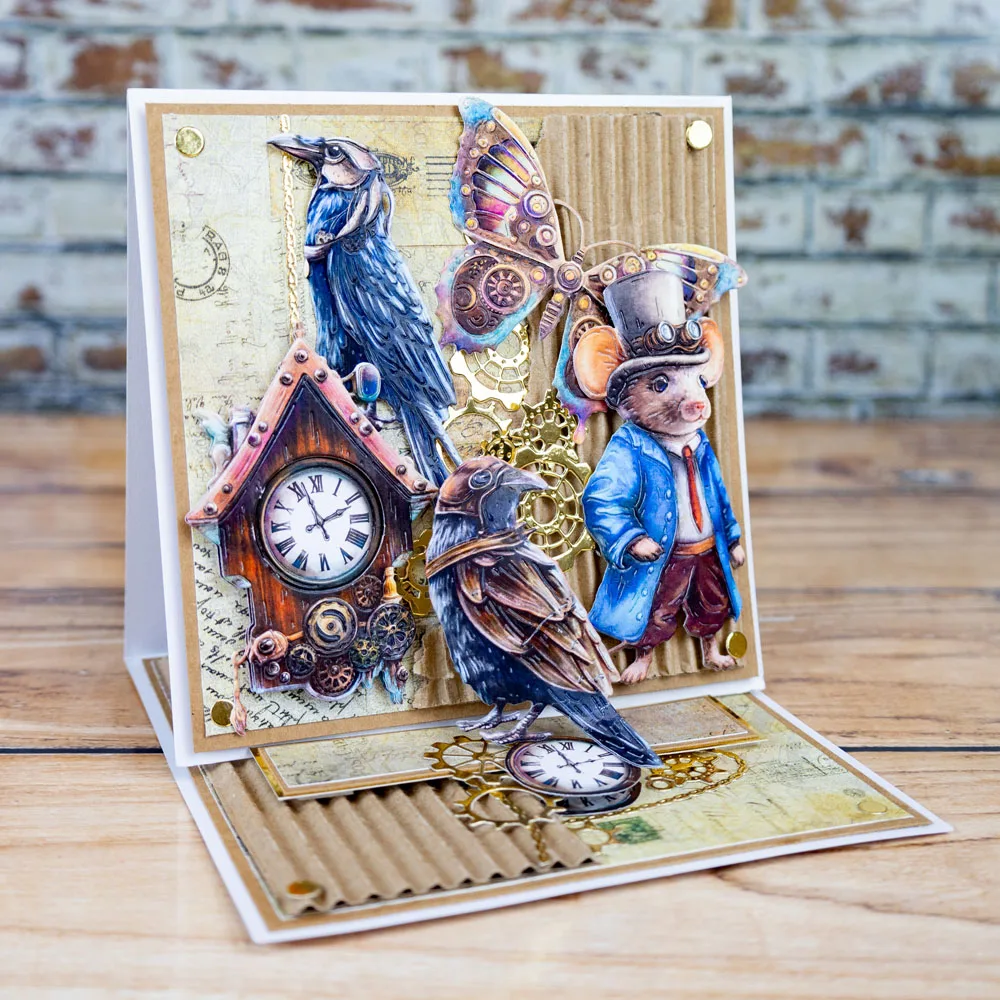 ختم القطع المعدنية لسكرابوكينغ ، رفرفة بالساعة ، كوربين ، وقت رافينا ، دودامين ، لانغدون ، أعمال البخار ، مذكرات ، استنسل الديكور #3