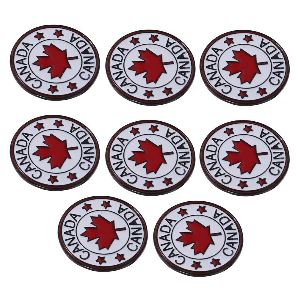 

8 Pcs Brooch Canada Lapel Flag Pin Small Maple Leaf Pins Canadian Party Supplies Zinc Alloy Man