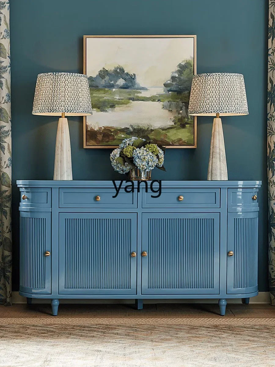 XYY retro solid wood porch cabinet entrance foyer integrated shoe cabinet storage cabinet against the wall