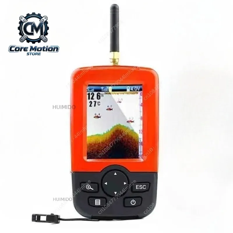 Portable Color Display Sonar Sensor Wireless Rechargeable Waterproof Fishing Depth Detector