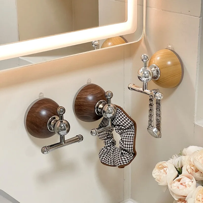 antique suction cup, bathroom hook without punching, strong load-bearing coat hook