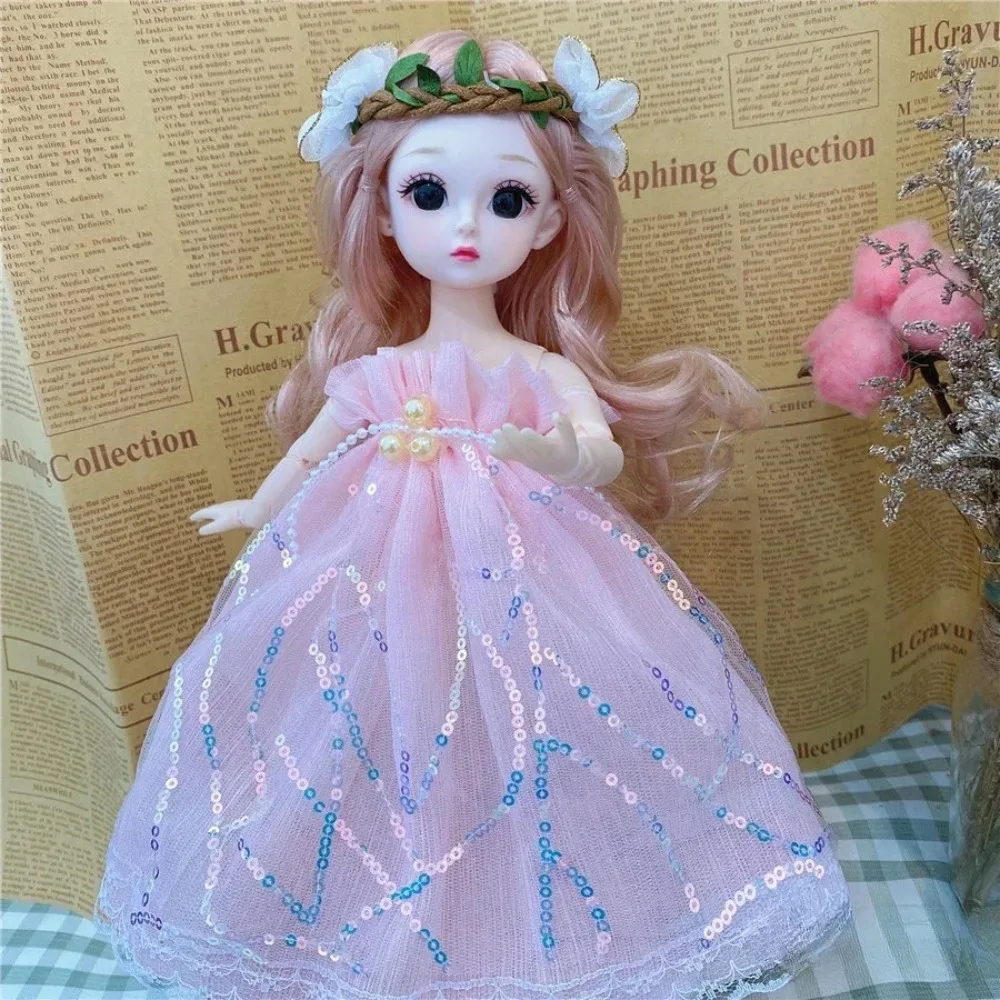 

Big Eyes 30cm Baby Dolls Humanoid Doll With Clothes Girl Princess Doll Articulated Removable Joints Dress BJD Doll For Children