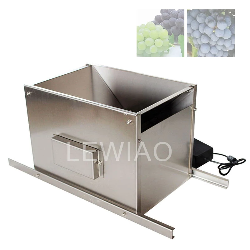 Stainless Steel 200-300kg/h Electric Grape Crusher Crushing Blueberry Mulberry Berry Fruits Brewing Equipment Machinery