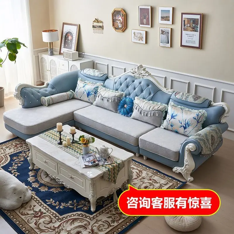 Sofa corner combination living room furniture size apartment fabric technology cloth