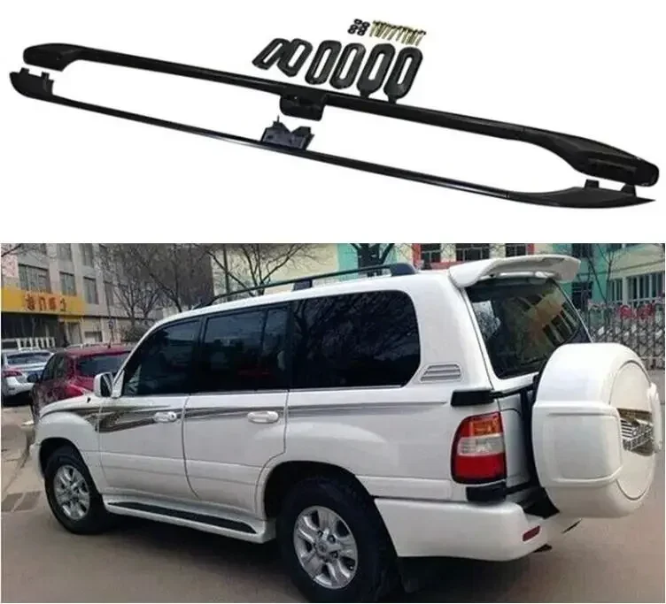 High Quality Roof Racks Fit For Toyota Land Cruiser LC100 FJ100 4500 4700 1998-2007 Top Roof Rack Rail Luggage Aluminum Alloy