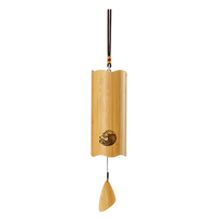 Hluru Bamboo Windchime Furin Wind Chime 8 Notes Rod Chord Crafted Bell for Outdoor Garden Decor Patio Home Zen Decoration