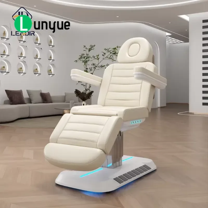 Luxury Electric 4 Motor Massage Bed for Beauty Medical Spa Treatment Eyelash Chair Countertop Comfortable Adjustable