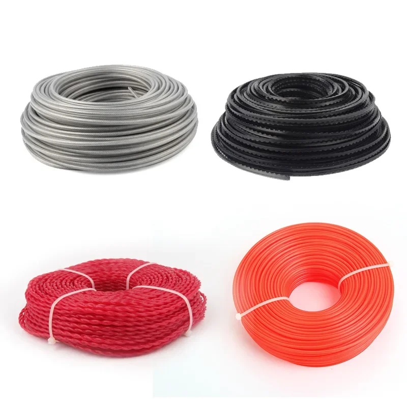 

2.4/3.0mm Professional Fine Quality Mowing Nylon Grass Trimmer Rope Brush Cutter Strimmer Line Mowing Wire Lawn Mower Accessory