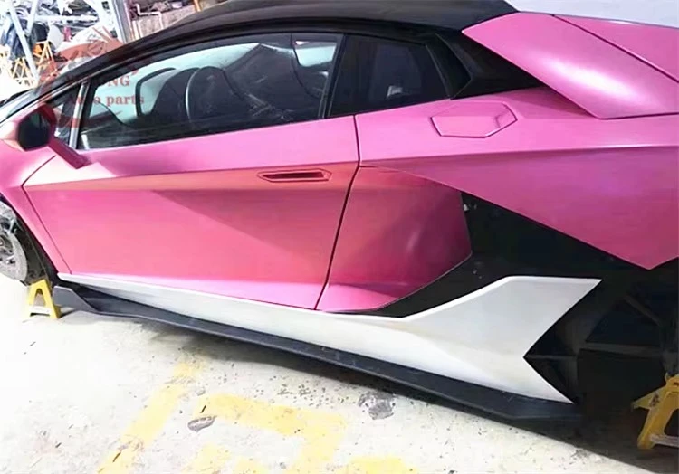 

For Lamborghini Aventador LP700 LP720 Upgrade SVJ Style Semi-Carbon Fiber Side Skirt Side Spoiler Body Kit
