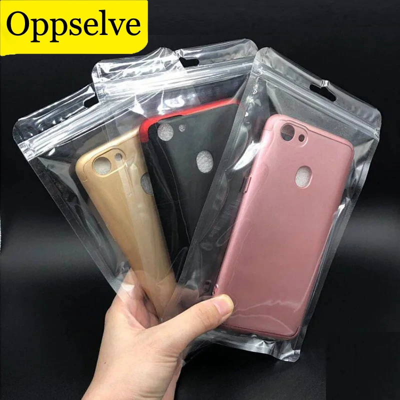 5Pcs Thicken PVC Mobile Phone Package Bags Transparent Waterproof Organizer Bag Self Sealing Zip Lock Telephone Protector Pouch