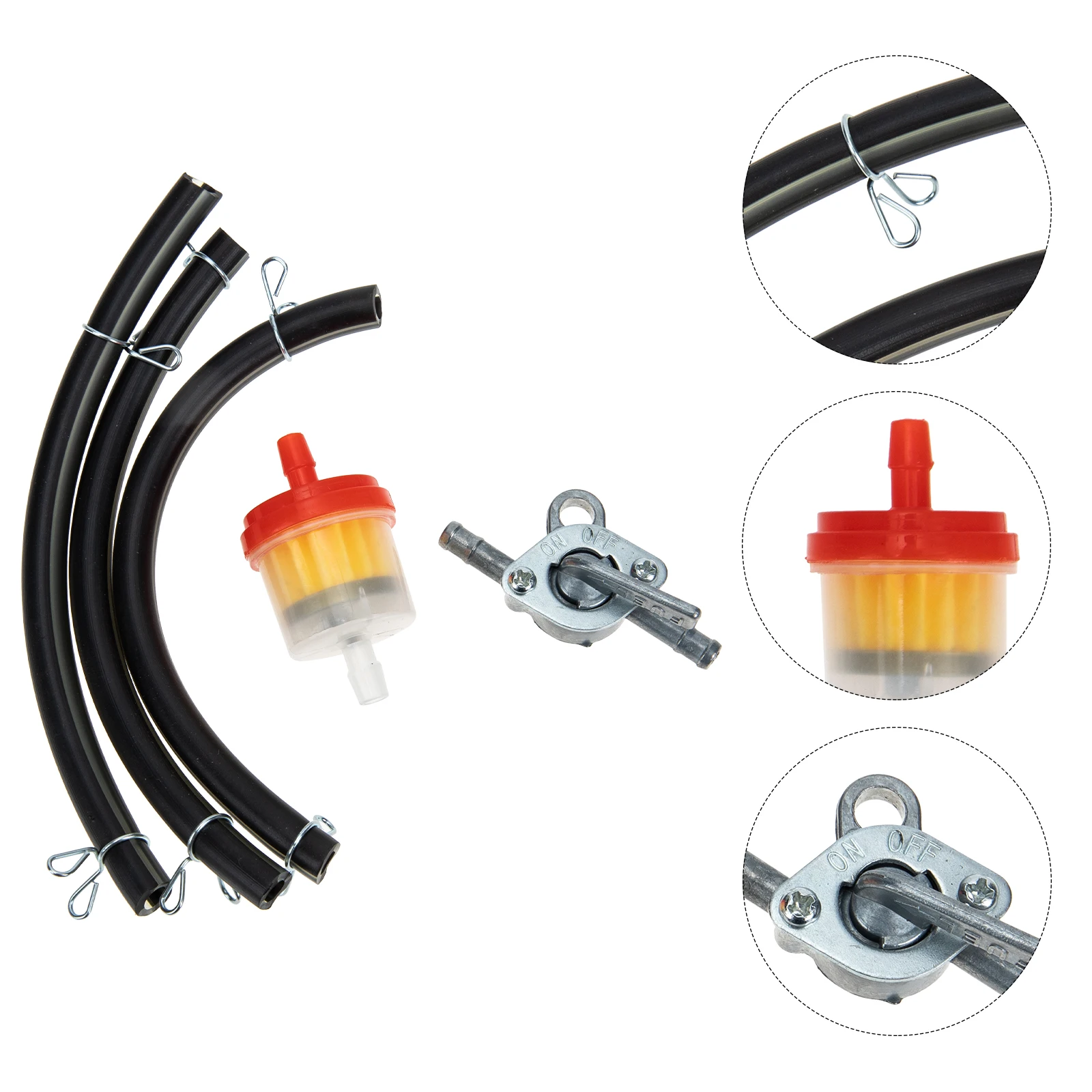 

1 set 1 Set Fuel Hose Petrol Tube Gas Tank Accessory For Motorcycle Parts Gas Oil Tube With Filter Shut Off Valve Fuel Tank Pipe