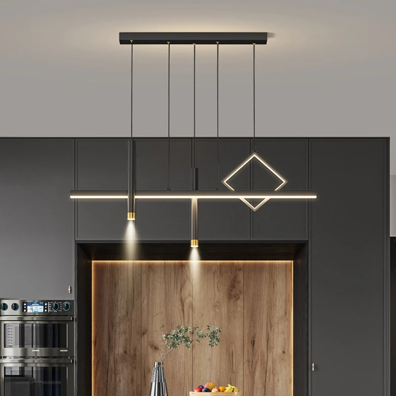 Modern Simple Led Chandelier Restaurant Lamp Creative Personality Dining Table Bar Counter Study Light Home Indoor Pendant Light