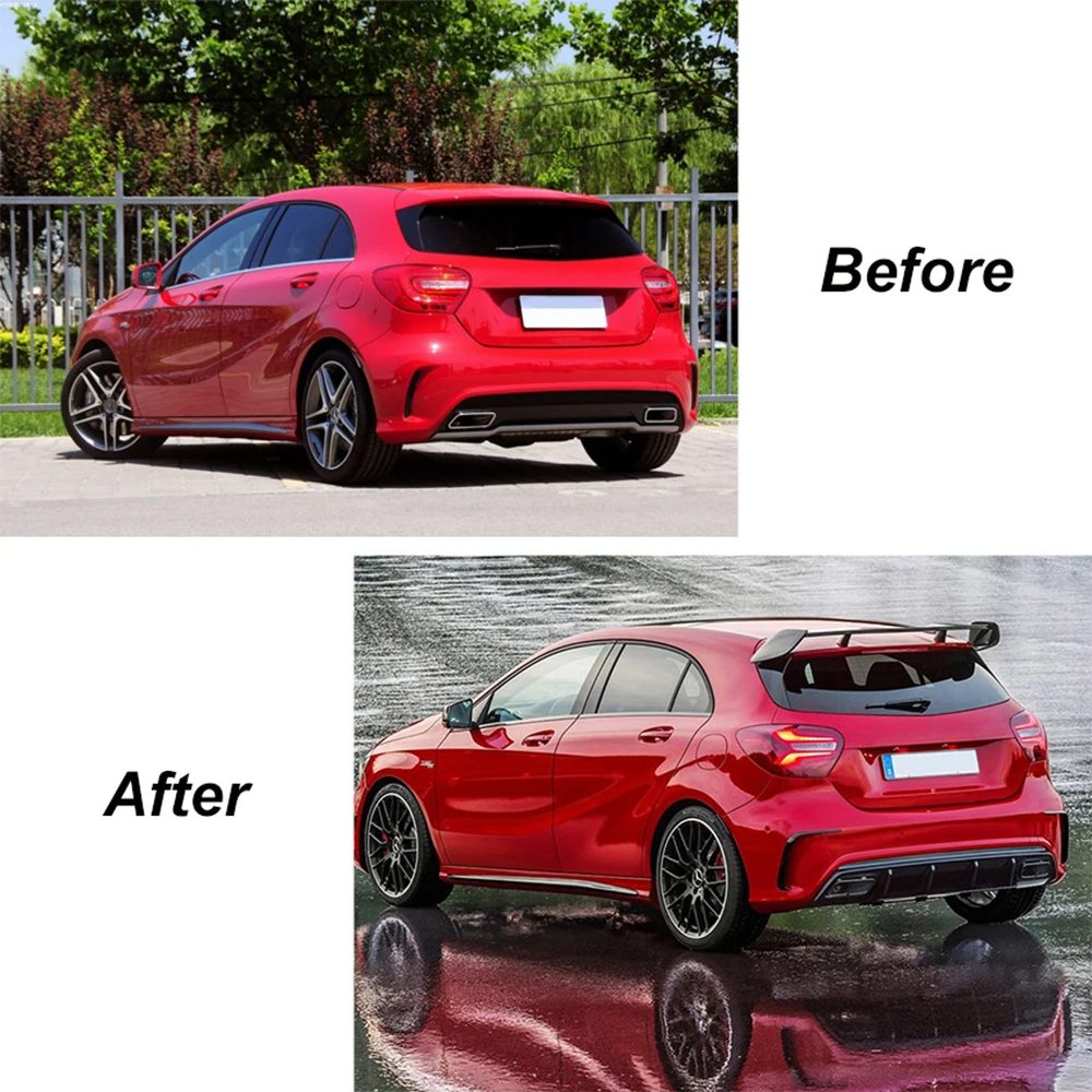 For Mercedes Benz A Class W176 A45 AMG 2014 15 16 17 18 Rear Roof Trunk Lid Car Spoiler Wing Exterior Tuning Accessories Parts