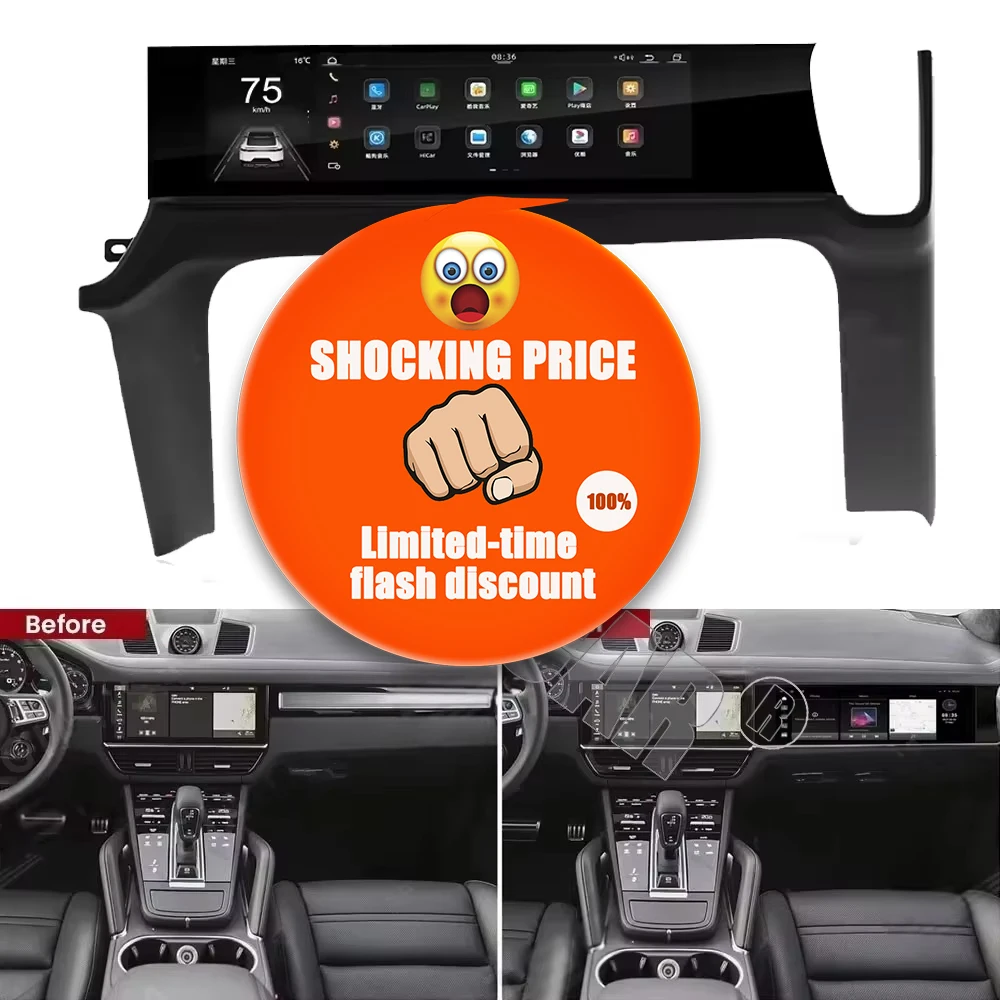 

Pantalla Android para Porsche Cayenne 2018 ~ 2023, Unidad Principal automática, Monitor, Carplay, asiento de pasajero, entreteni