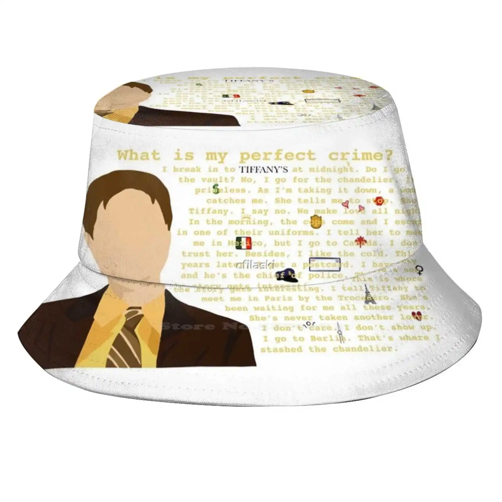 Dwight's Perfect Crime Unisex Summer Cap Sunscreen Hat Dwight Schrute Perfect Crime The Office Chandelier