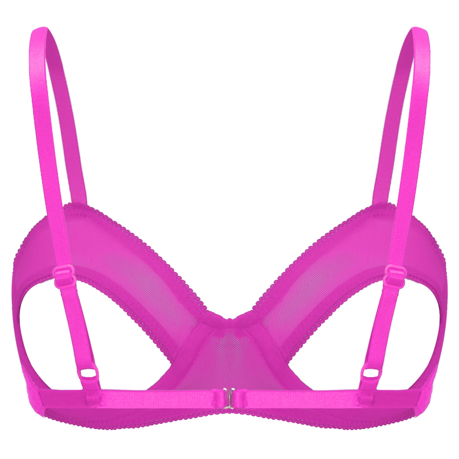 ملابس داخلية نسائية شفافة من خلال حمالة صدر مكشوفة من Bralette مثيرة شبكية مفتوحة من Underwire حمالة صدر رافعة ملابس داخلية علوية غريبة غير مبطنة