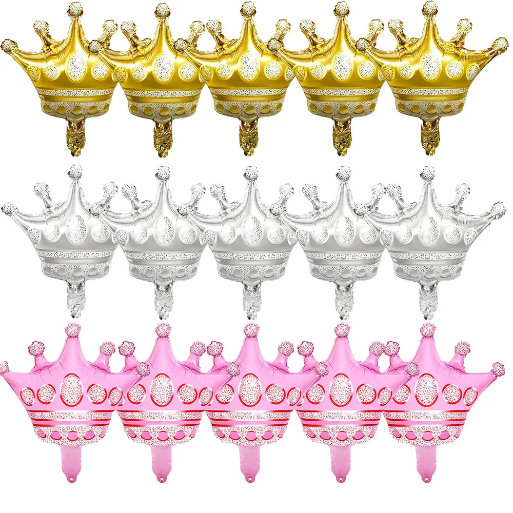 

15pcs Mini Crown Aluminum Foil Balloons Gold Pink Blue Crown for Christmas Wedding Birthday Party Decoration Supplies