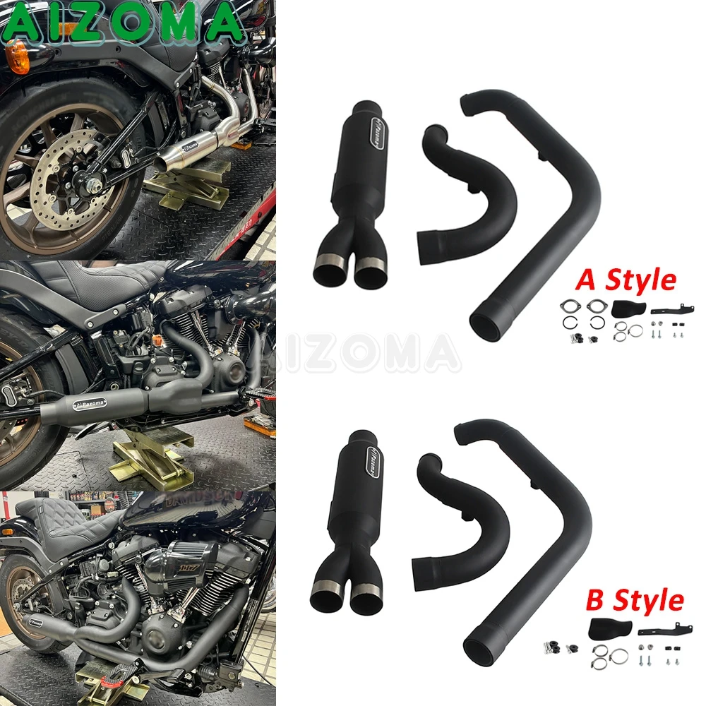 2 "نظام عادم الرأس كاتم صوت عادم الدراجة النارية لـ Harley Low Rider S ST FXLR FXLRS FXLRST FXRST Fat Bob FXFB FXFBS 2018-25 #2