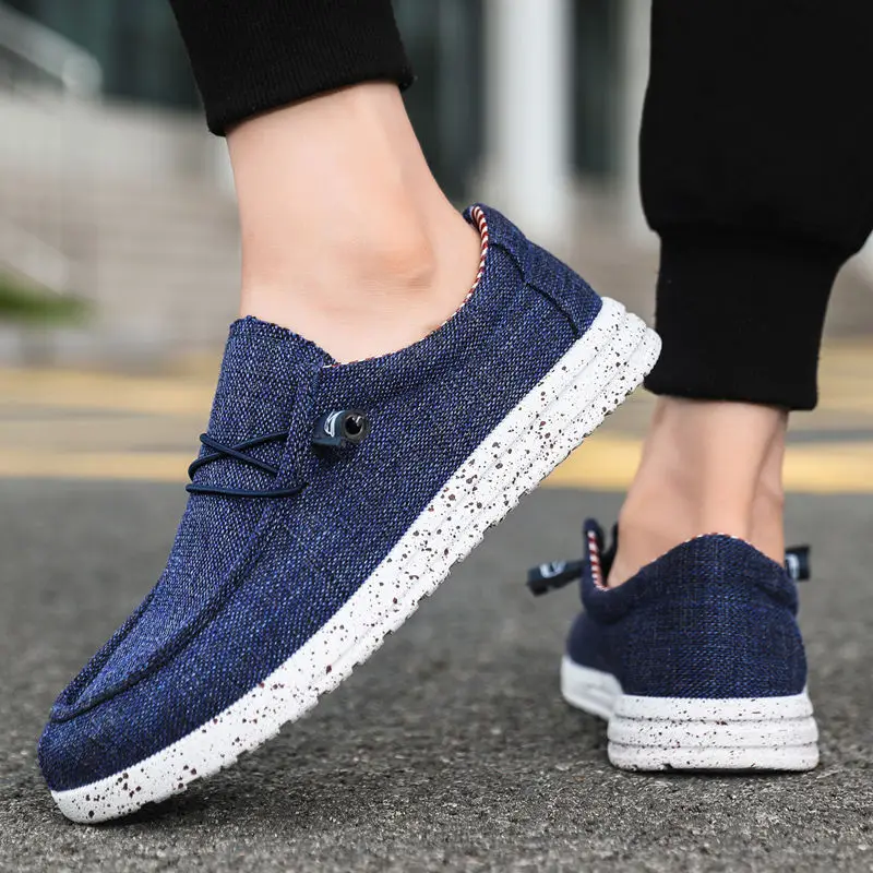 New anti odor linen dress shoes for men slip on versatile sneakers lace up loafers man casual espadrilles breathable boat shoes