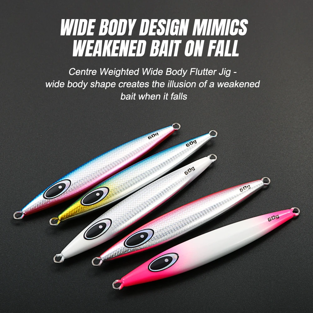 JIGGING PRO Metal Jig Fishing Lures  40g 60g 80g 100g Slow Wobble Sinking Jigging Lure Sea Fishing Lure Artificial Bait view 3