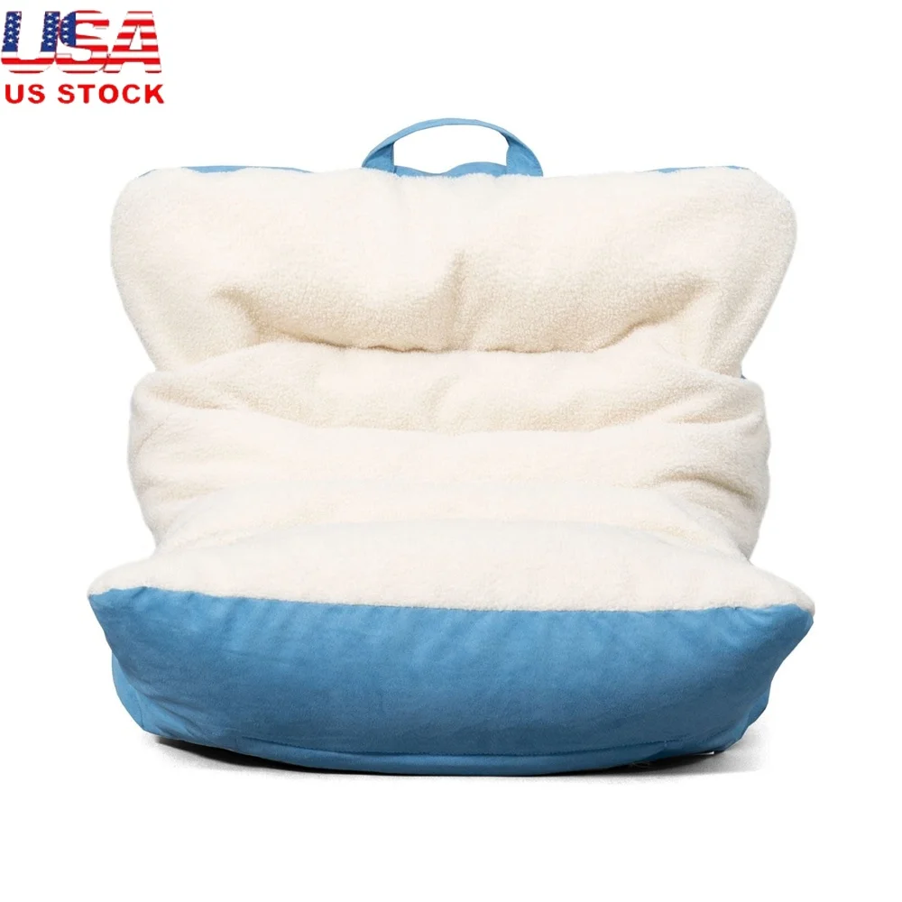 

Детское кресло-мешок, уютное шерпа, веганская замша, прочный дизайн, портативное игровое кресло для чтения, мягкая мебель, безопасная двойная мебель