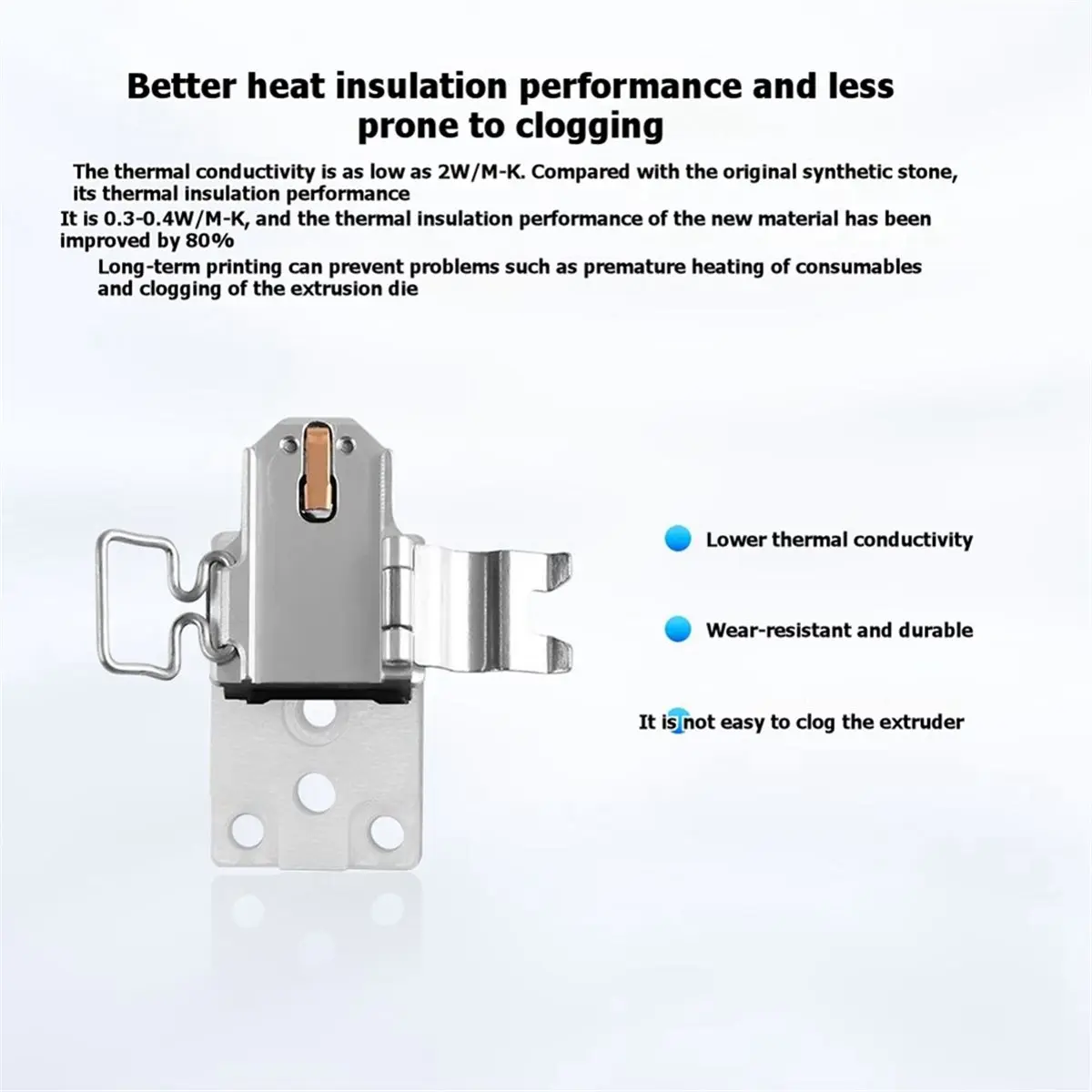 For A1/A1 2nd Gen Ceramic Heating Base Hotend Replacement Part 3D Printer Accessories Replacement Parts