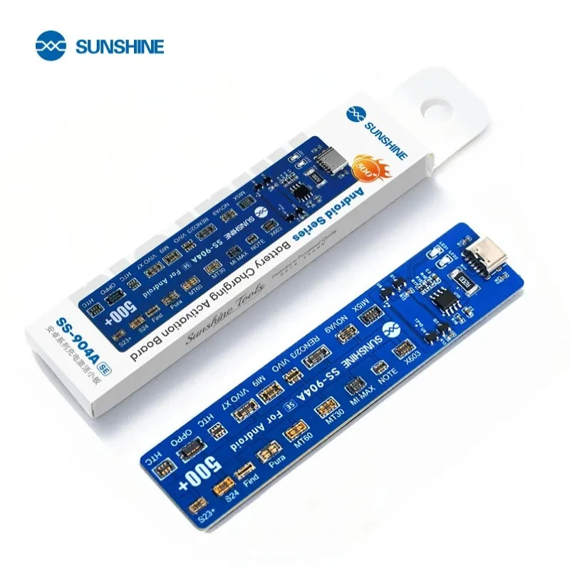 Placa de reparación de batería SUNSHINE Android - herramienta de activación de baja potencia para recuperación de batería de teléfono descargada | cargador universal 6
