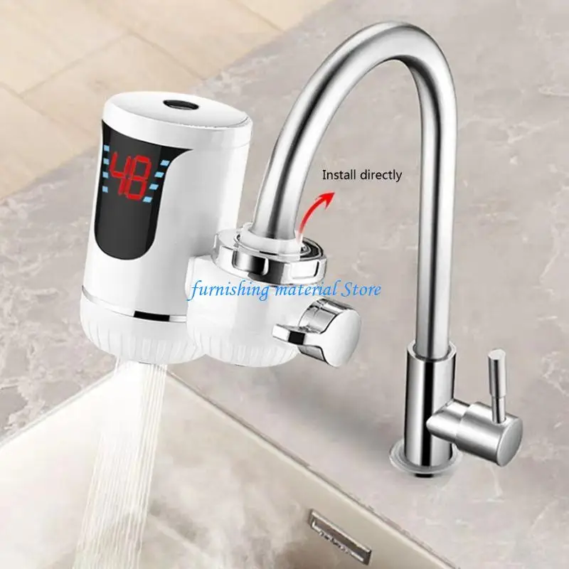 

Y5GD Electric Fast Heating Faucet with Temperature Display for Kitchen & Bathroom