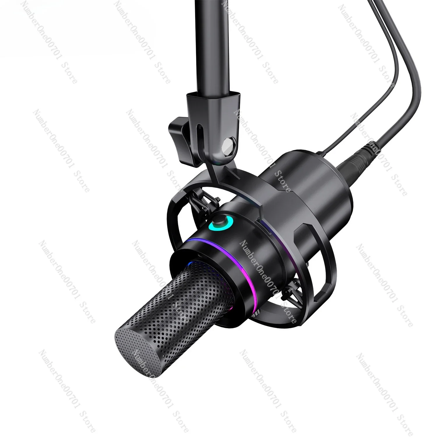 

GAM-WM8 Динамический компьютерный USB-микрофон Настольный игровой RGB-записывающий микрофон для прямой потоковой передачи Караоке