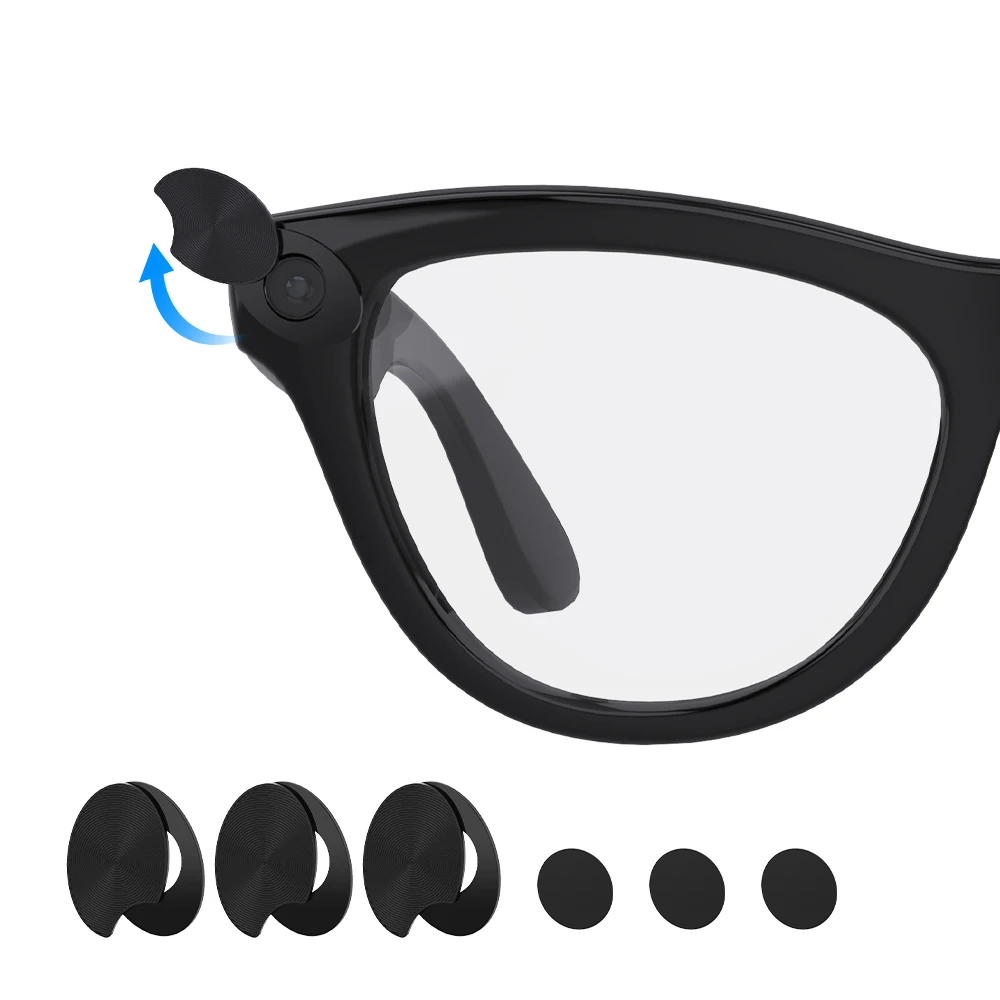 HIBLOKS LED Light Blocking Stickers For Ray-Ban Wayfarer/Skyler/Headliner/Oakley HSTN Smart Glasses Light Covers