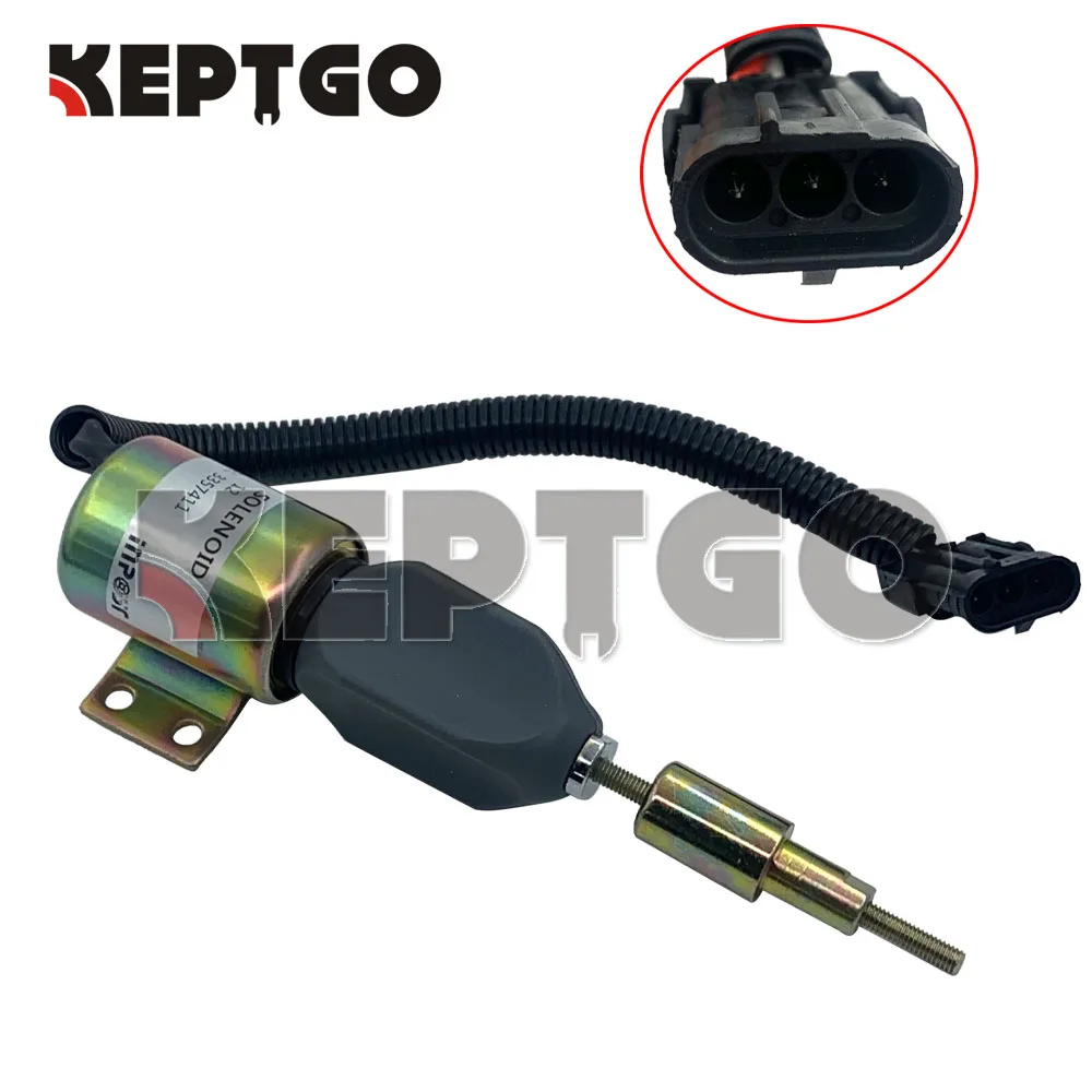 New 3357411 1751ES-12E6ULB1S5 907120120014 12V Stop Solenoid For Cummins VW Ford