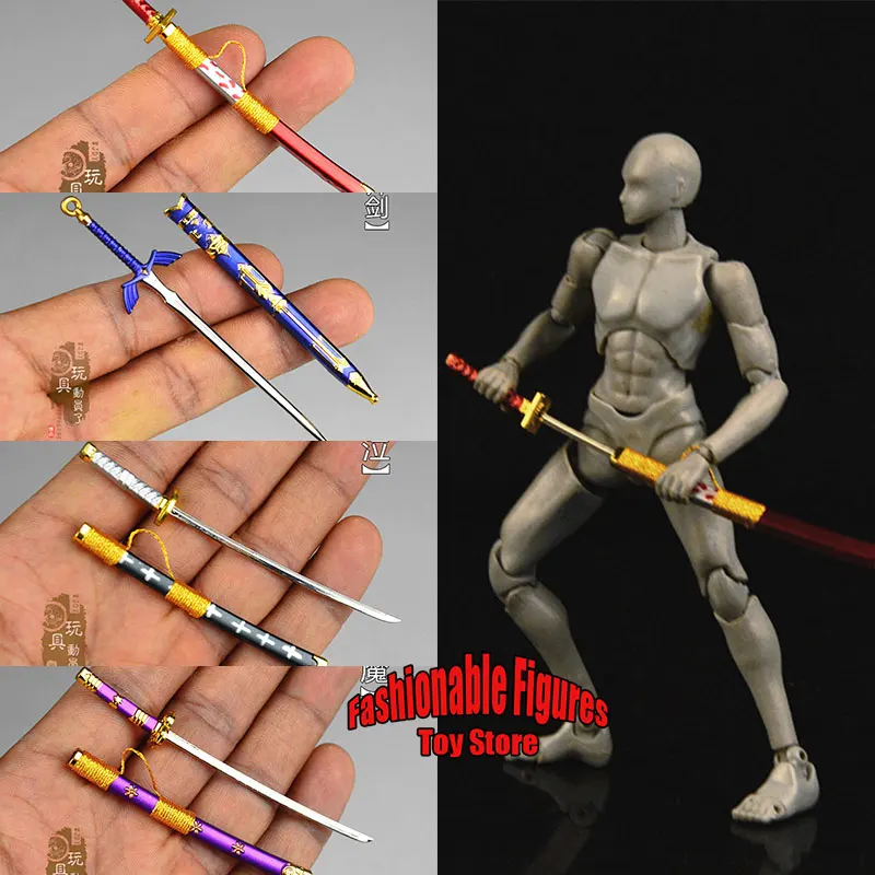 

В наличии 1/12 масштаб солдатские миниатюрные руки сцена аксессуары японский самурай ниндзя нож для 6-дюймовой экшн-фигурки тело