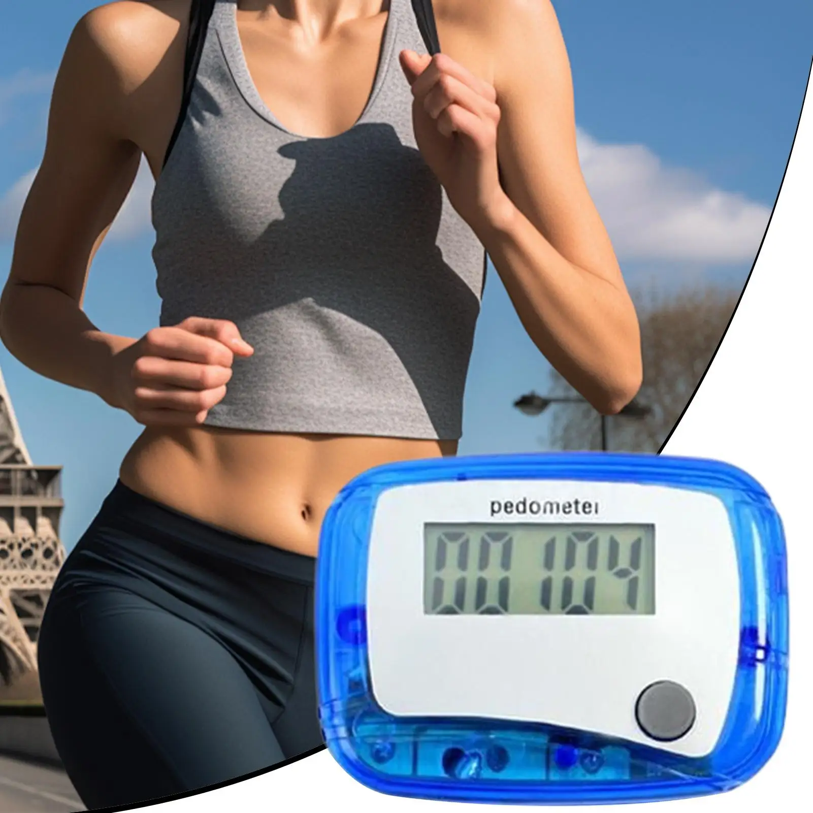 Step Counter for Walking Digital Fitness Sports Walk Meter Senior Steps Counter for Sports Running Training Hiking Backpacking
