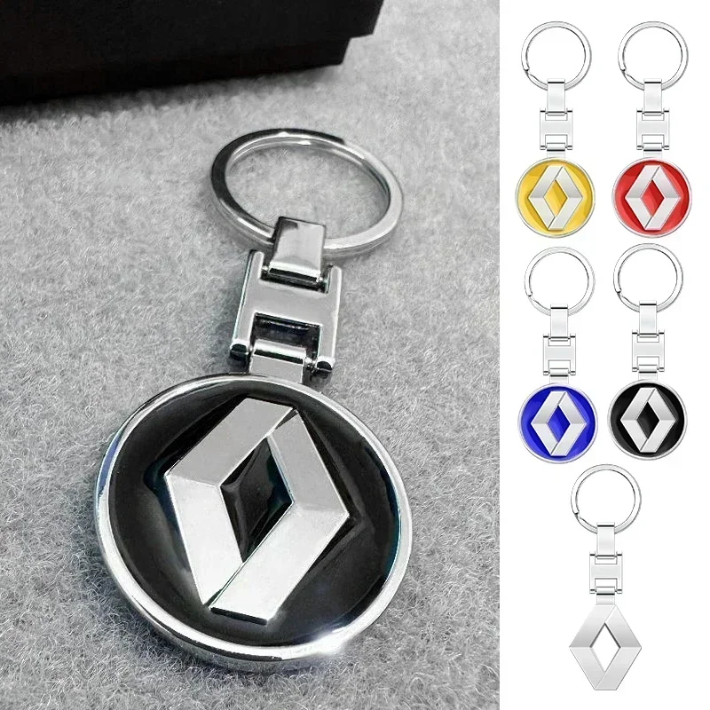

1pcs Car Keychain Badge Key Chain Rings Metal Car Accessories For Renault Megane 2 3 Clio Scenic Duster Kaptur Captur Logan