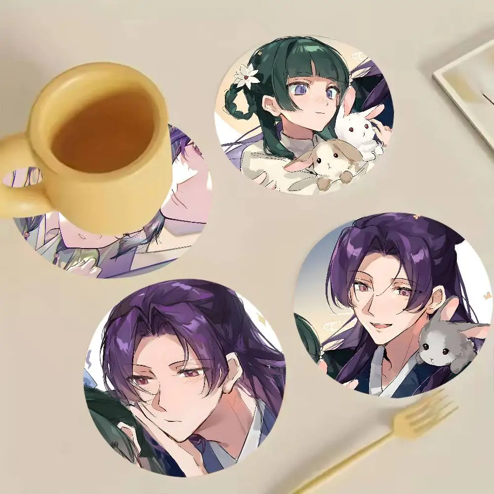 M-Maomao and Jinshi Heat-Resistant Pine Coasters Lightweight Sturdy for All Drinkware Easy to Clean
