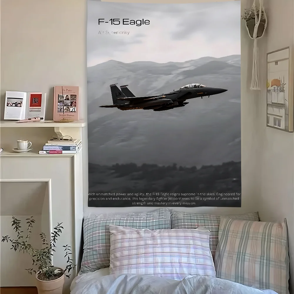 

American Fighter F22 35 15 16 Tapestry Bedroom Living Bar Garden Outdoor Microfiber Festival Decoration Background Art Banner