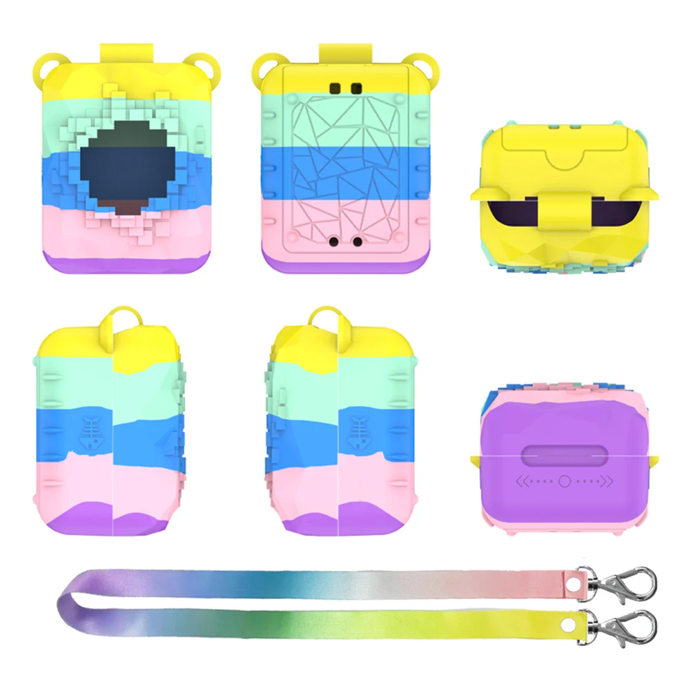 

Силиконовый чехол, защитный чехол от царапин со шнурком для интерактивной игрушки Bitzee Magicals, цифровой чехол для домашних животных и чехол