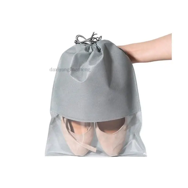 Custom Drawstring Draw String, Non-woven Fabric Cover, Dust-proof Transparent Strip Beam Backpack, Gift Party Bag, 50 PCs/Lot