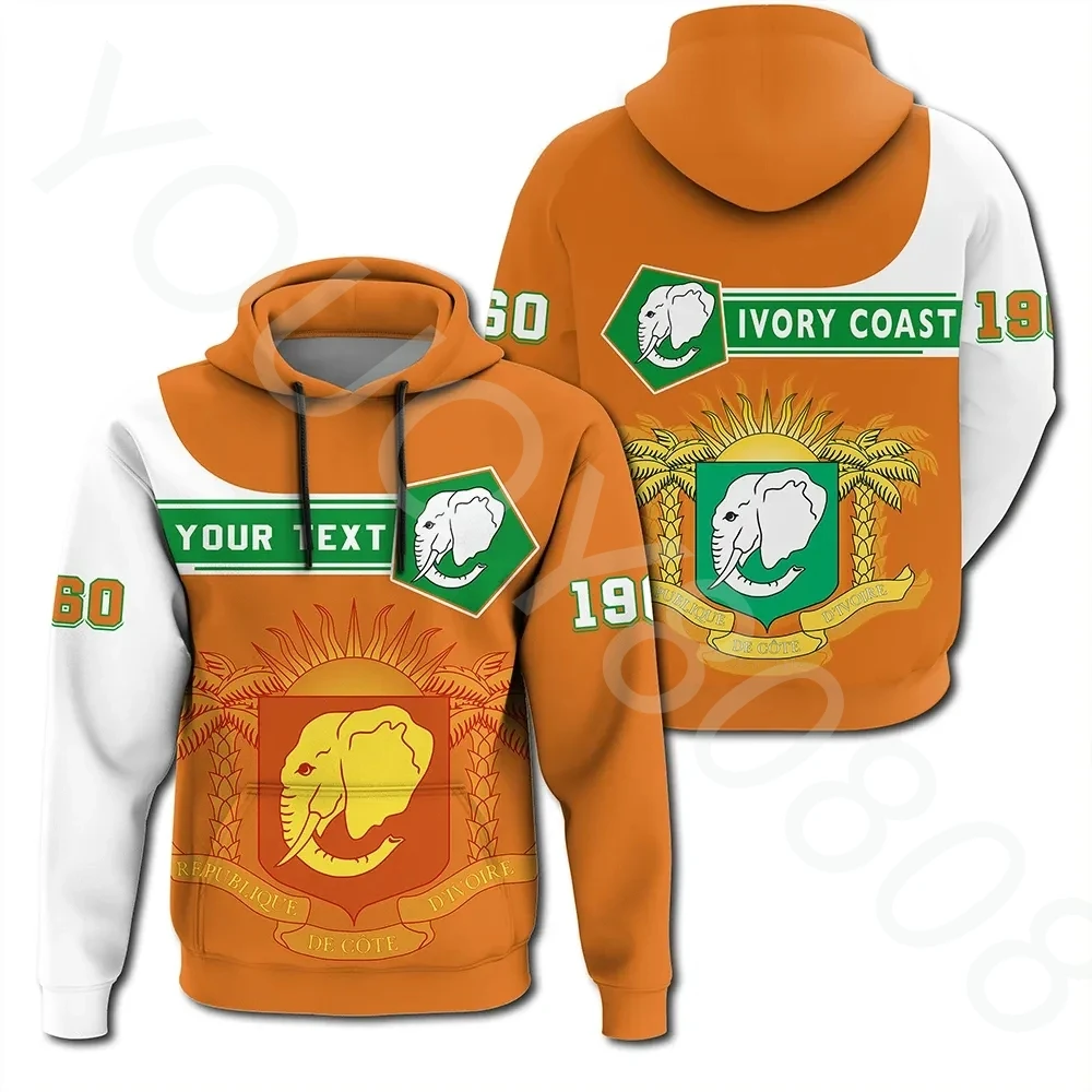 (Customized) Africa Zone Hoodie Mens Print Streetwear Athletic - Ivory Coast Zip Hoodie Pentagon Style