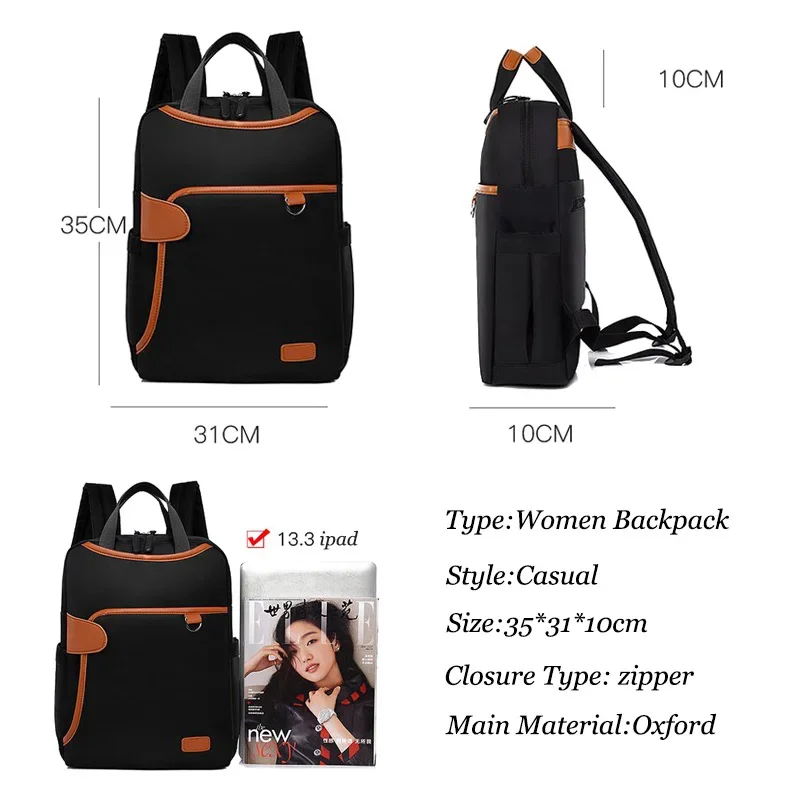 Waterproof Laptop Backpack for Women School Backpack Ladies SchoolBag Multifunction Female Business Backpack Teenage Student Bag