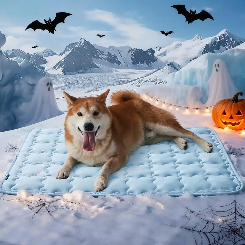 Bedsure Cooling Thin & Thick Mat for Dogs Washable Pet Cooling Pad, No Gel, No Electric, Non-Slip Summer Crate Bed