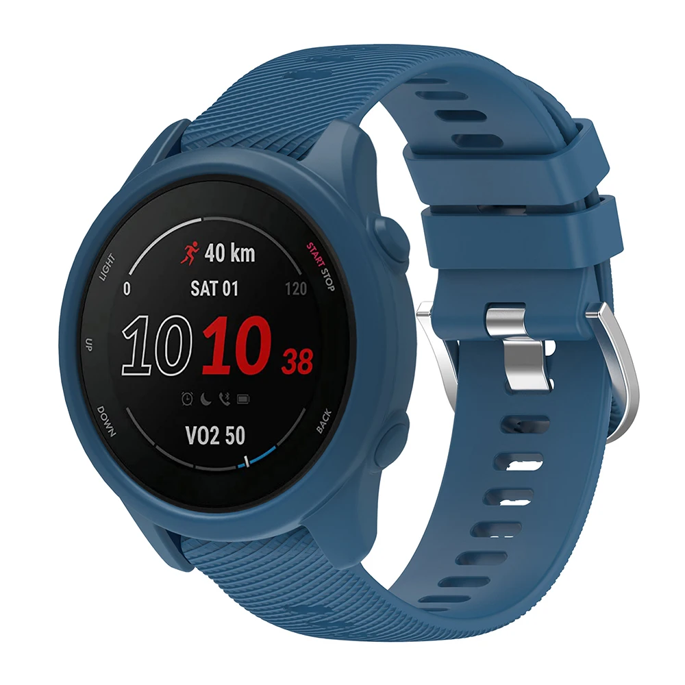 Silicone Strap + Protective Case For Garmin Forerunner 255 265 Replacement Watch Band image 2