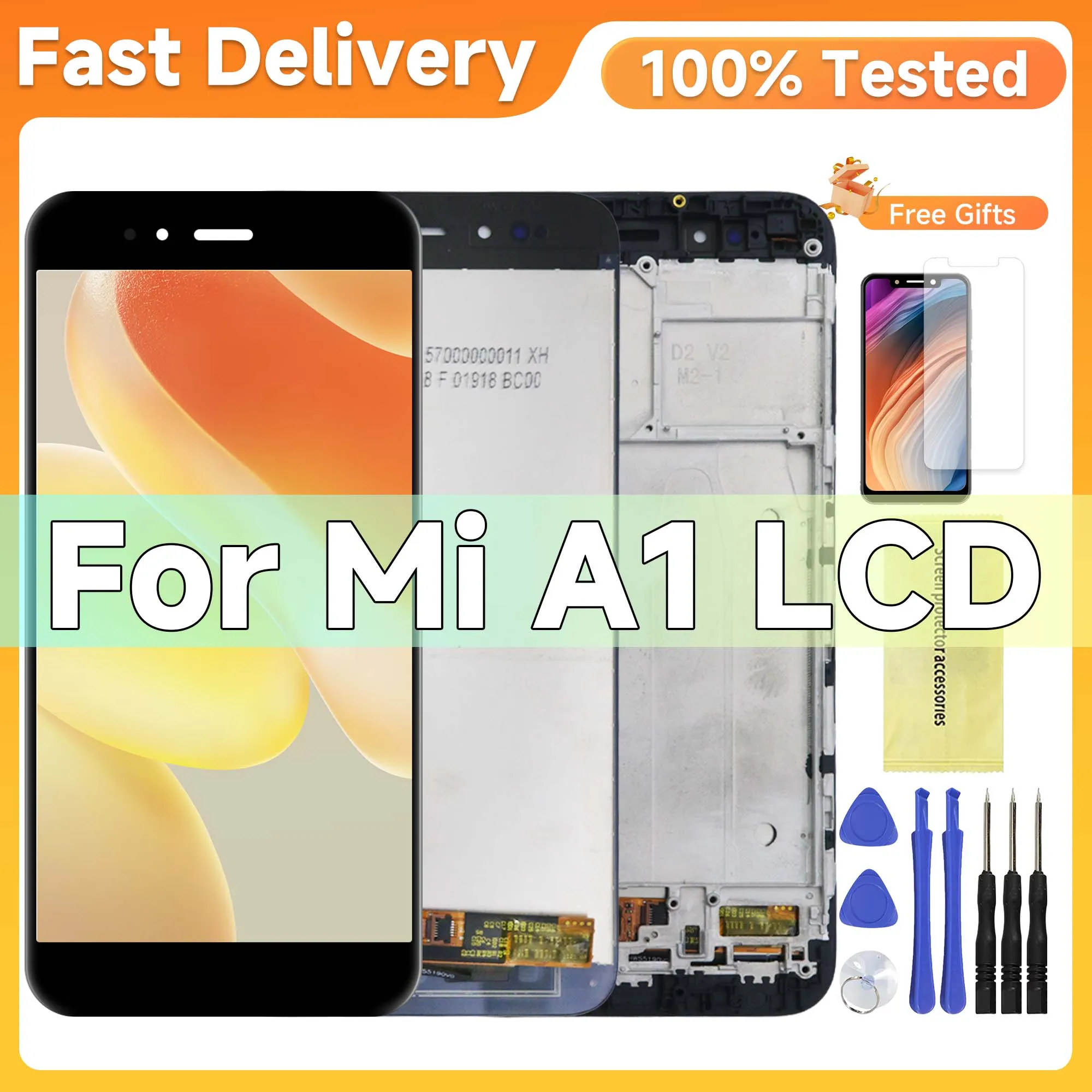 

5,5 "высококачественный ЖК-дисплей для Xiaomi Mi A1 5X, дигитайзер сенсорного экрана в сборе с рамкой для MDG2 MDI2, сменный ЖК-дисплей