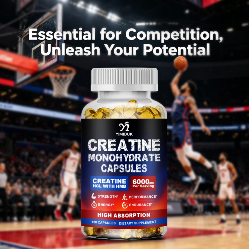 High Absorption Creatine Capsules, with Mixed Creatine, Vitamin E, Boost Muscle Growth, Extend Workout, Accelerate Recovery