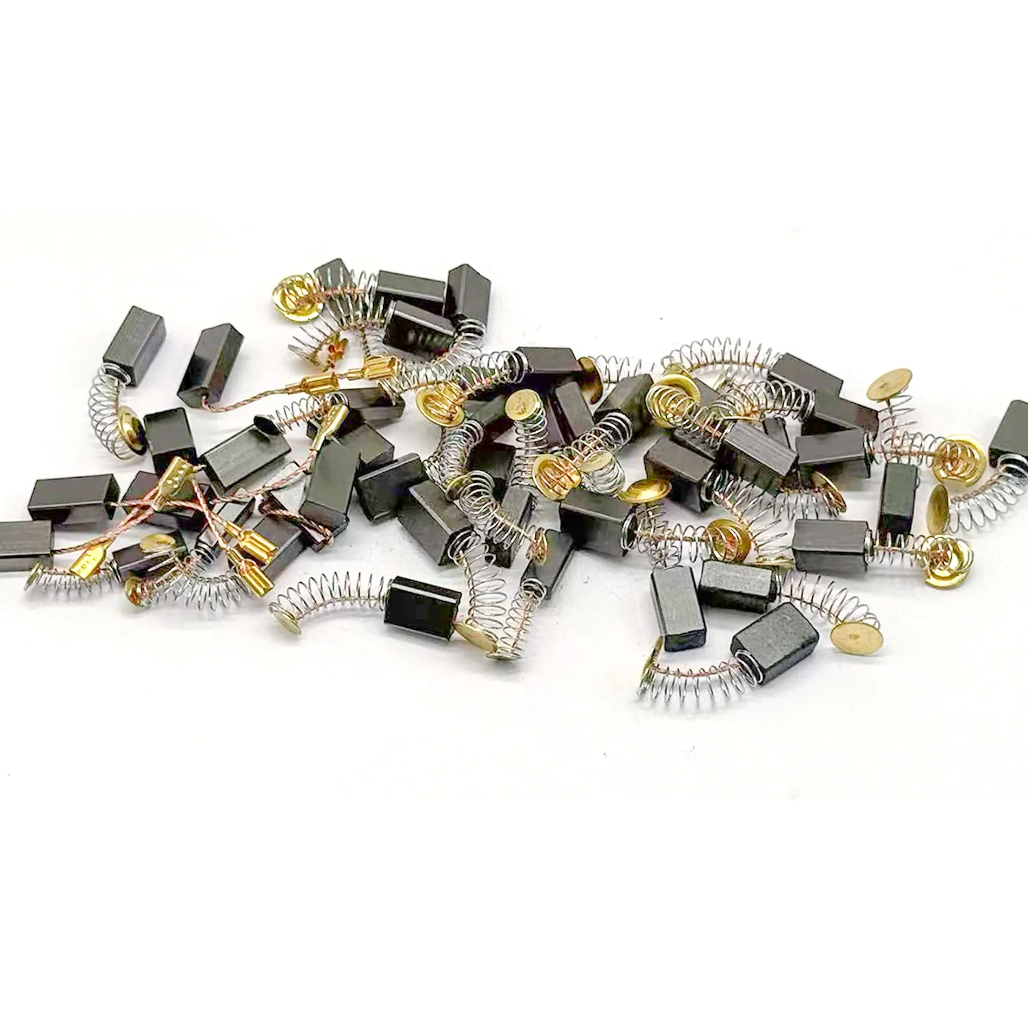 50pcs Carbon Brush Set 5x8x15mm For Angle Grinder Electric Drill Hammer Power Tool Accessories Gold Alloy High Conductivit