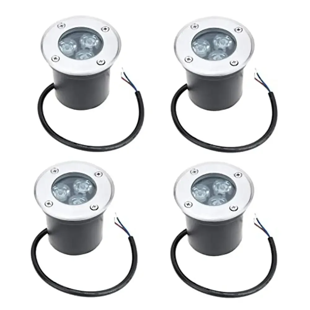 

Stainless Steel Embedded Deck Lights 4 Pack IP65 Waterproof Outdoor Landscape Lighting