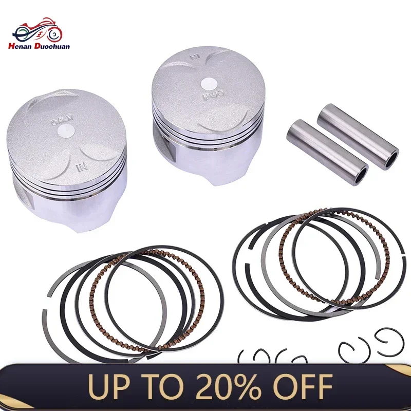 2set 64mm 64.25mm 64.5mm STD +25 +50 Oversize 0.25 0.5mm Motorcycle Piston Rings Kits Set For Honda Steed 400 1988-1998 Steed400