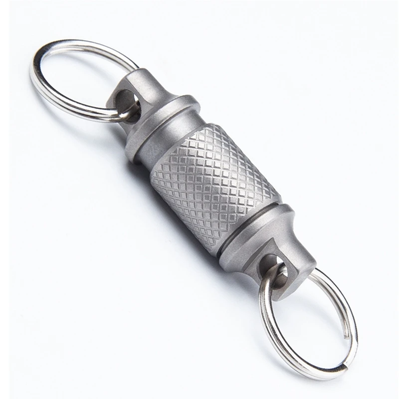 Titanium Quick Release Keychain,Detachable Key Ring Pull Apart Keychain,Key Holder Accessory 360-Degree Rotation