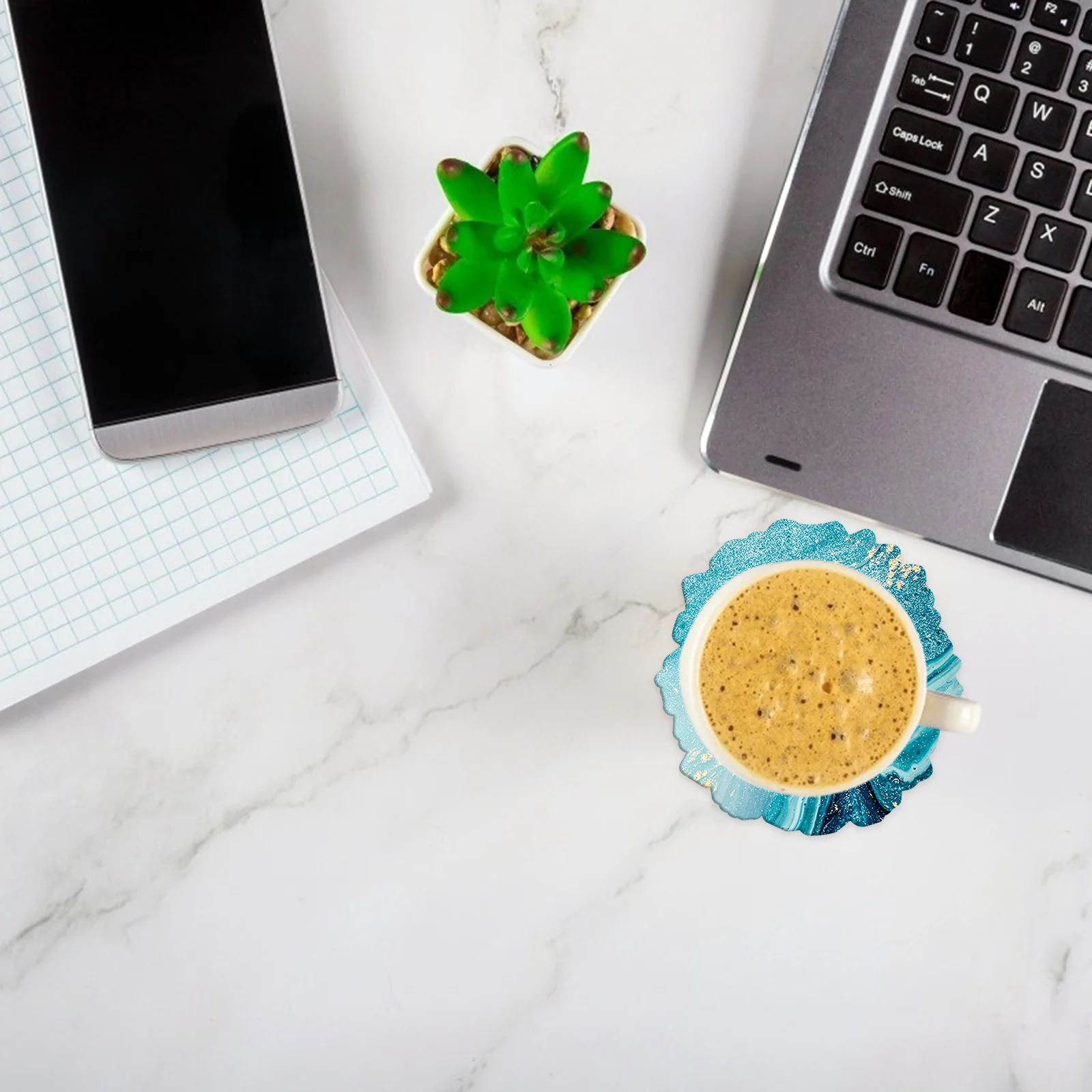 

1Set Silicone Coaster Molds Flexible Resin Casting Mold Cup Holder DIY Epoxy Resin Molds for Coasters Unique Lightweight Easy