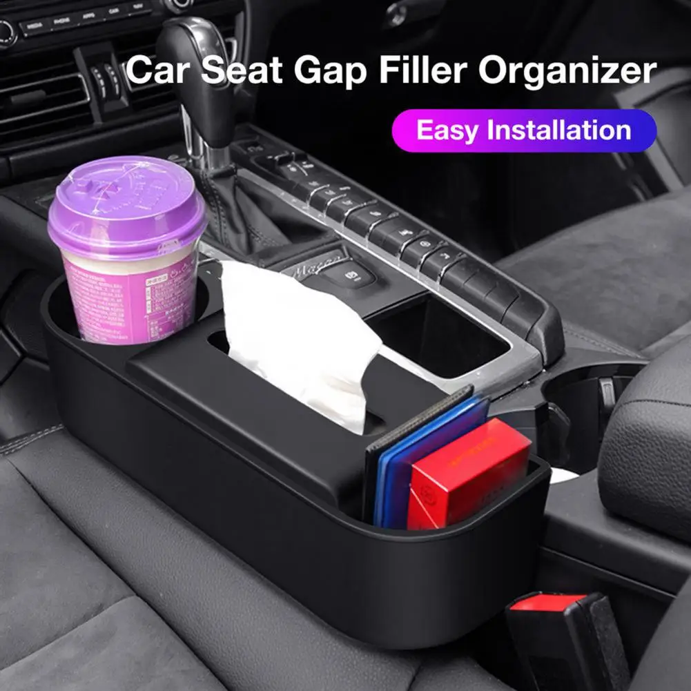 Car Storage Box High Capacity Smooth Corner Armrest Organizer Sturdy Car Interior Organizer Tissue Paper Holder for Automobile